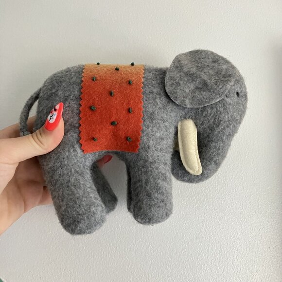 Vintage Other - NWT Midwest Cannon Falls Gray Elephant Stuffed Animal Plush Small Vintage